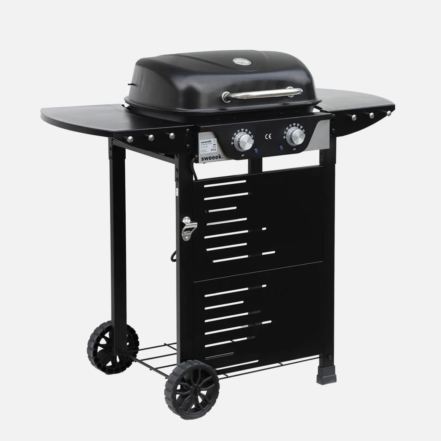 Elektrische barbecue 2 branders, geëmailleerd staal 2300 W