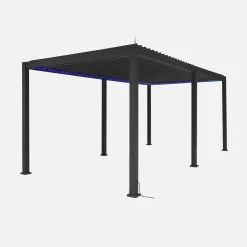 Elektrische pergola met lamellendak 6x3m met LED-verlichting