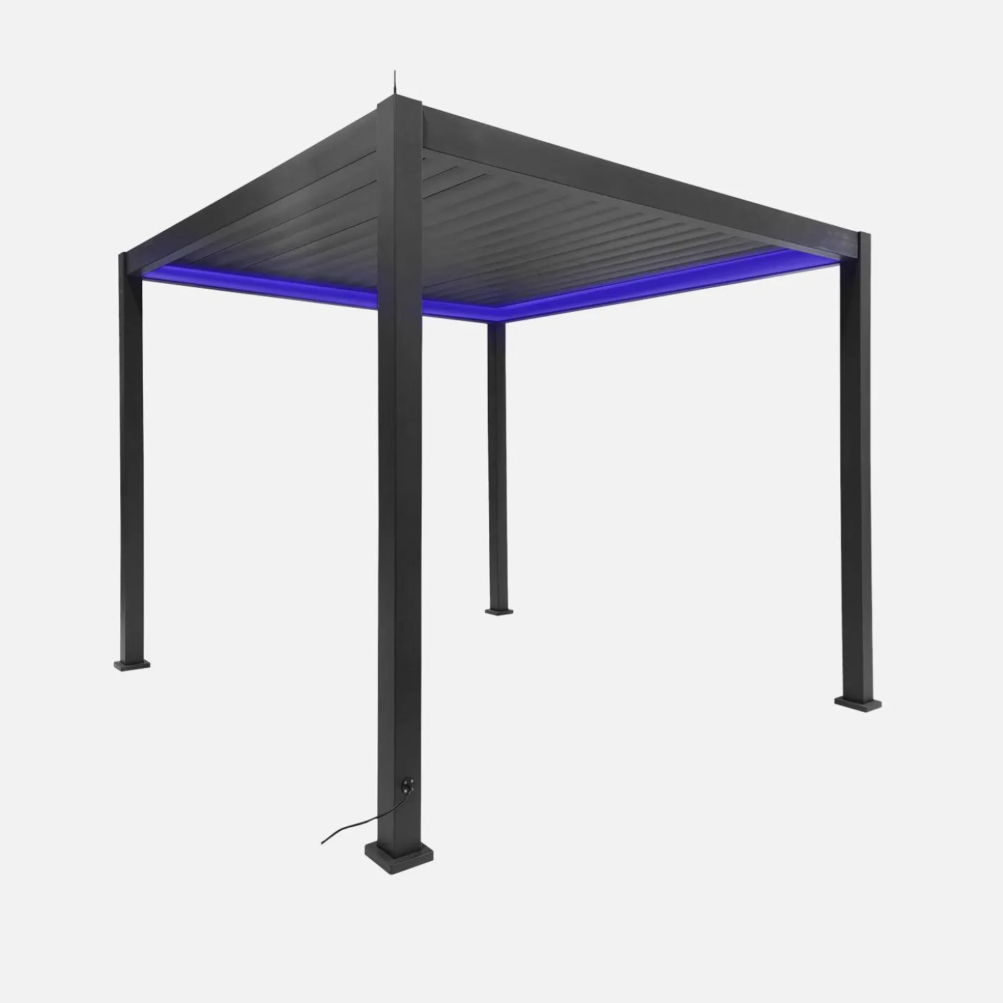 Elektrische pergola met lamellendak 3x3m met LED-verlichting