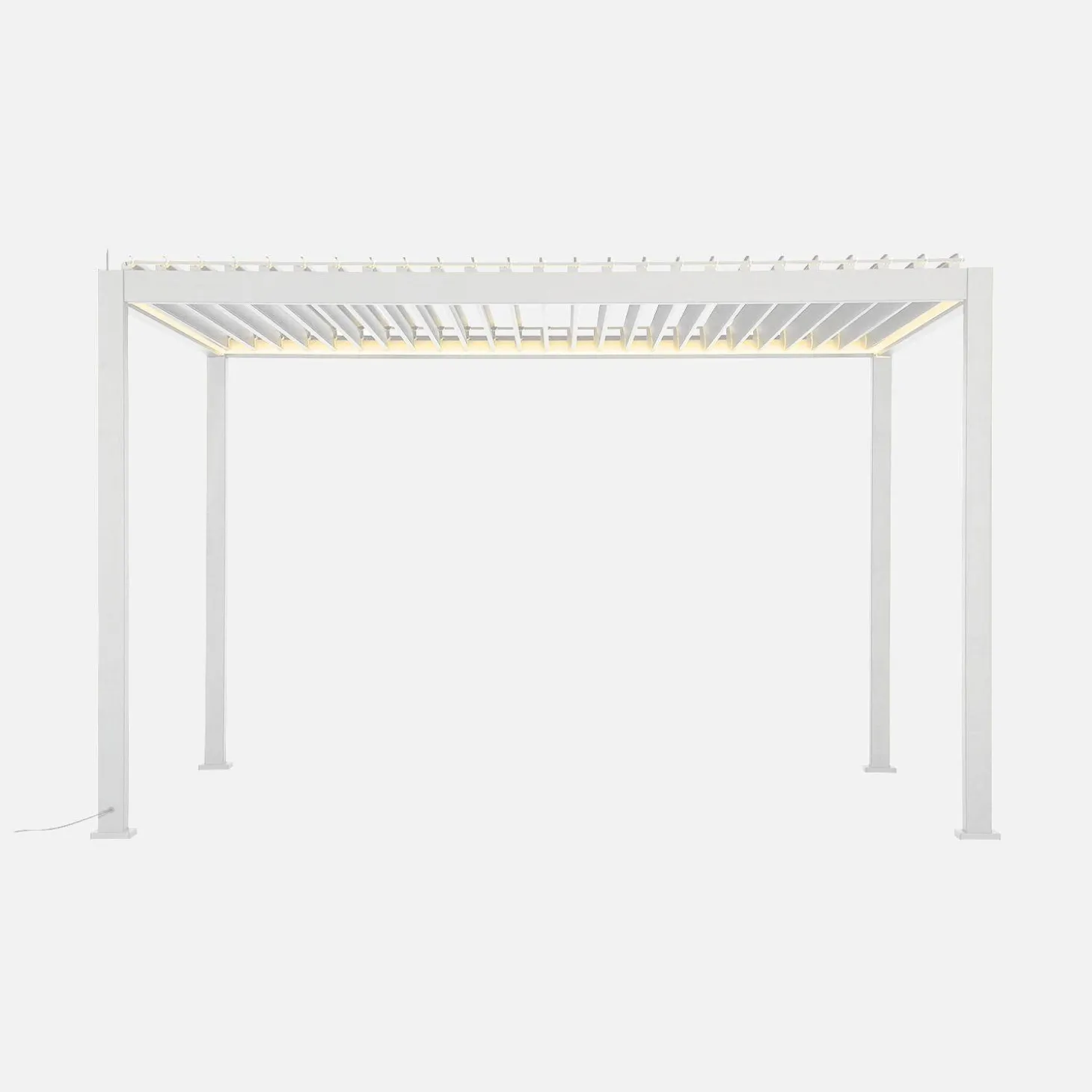 Elektrische pergola met lamellendak 4x3m met LED-verlichting
