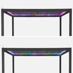 Elektrische pergola met lamellendak 4x3m met LED-verlichting