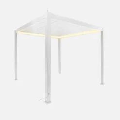 Elektrische pergola met lamellendak 3x3m met LED-verlichting