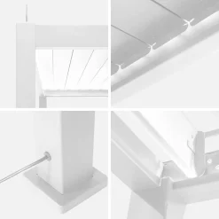 Elektrische pergola met lamellendak 6x3m met LED-verlichting