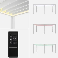 Elektrische pergola met lamellendak 6x3m met LED-verlichting