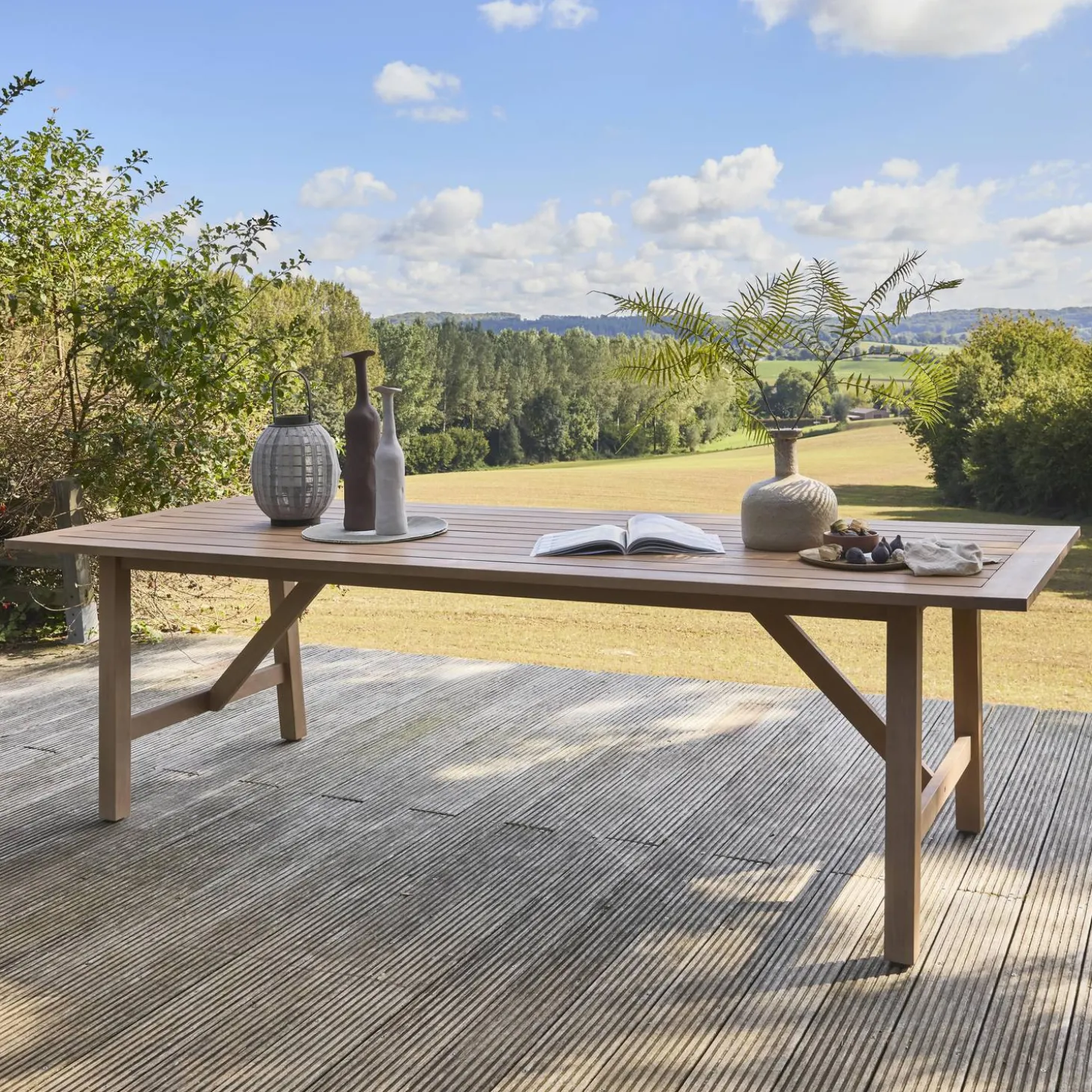 Eucalyptus houten tuintafel voor 8 personen