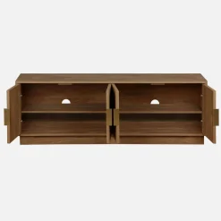 Exotisch 4-deurs TV-meubel met mangohoutmotief 140cm