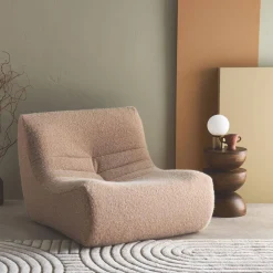 Fauteuil alpaca-effect stof 1 zitplaats