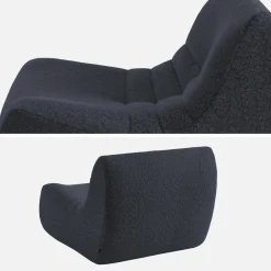 Fauteuil alpaca-effect stof 1 zitplaats