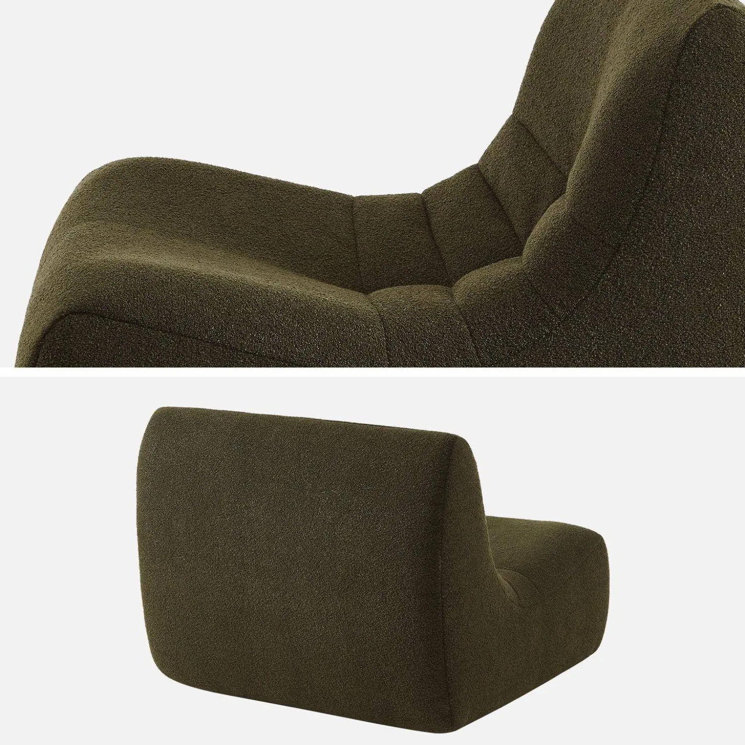 Fauteuil boucléstof Sokol 1 zitplaats