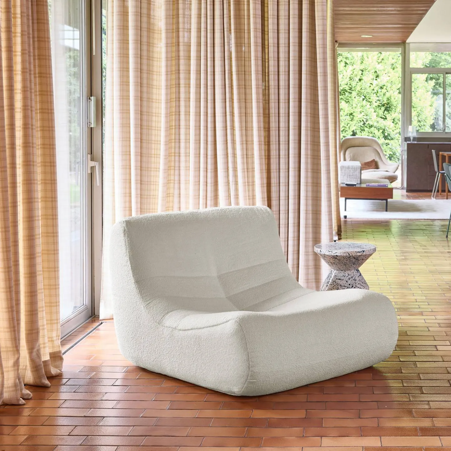 Fauteuil boucléstof Sokol 1 zitplaats