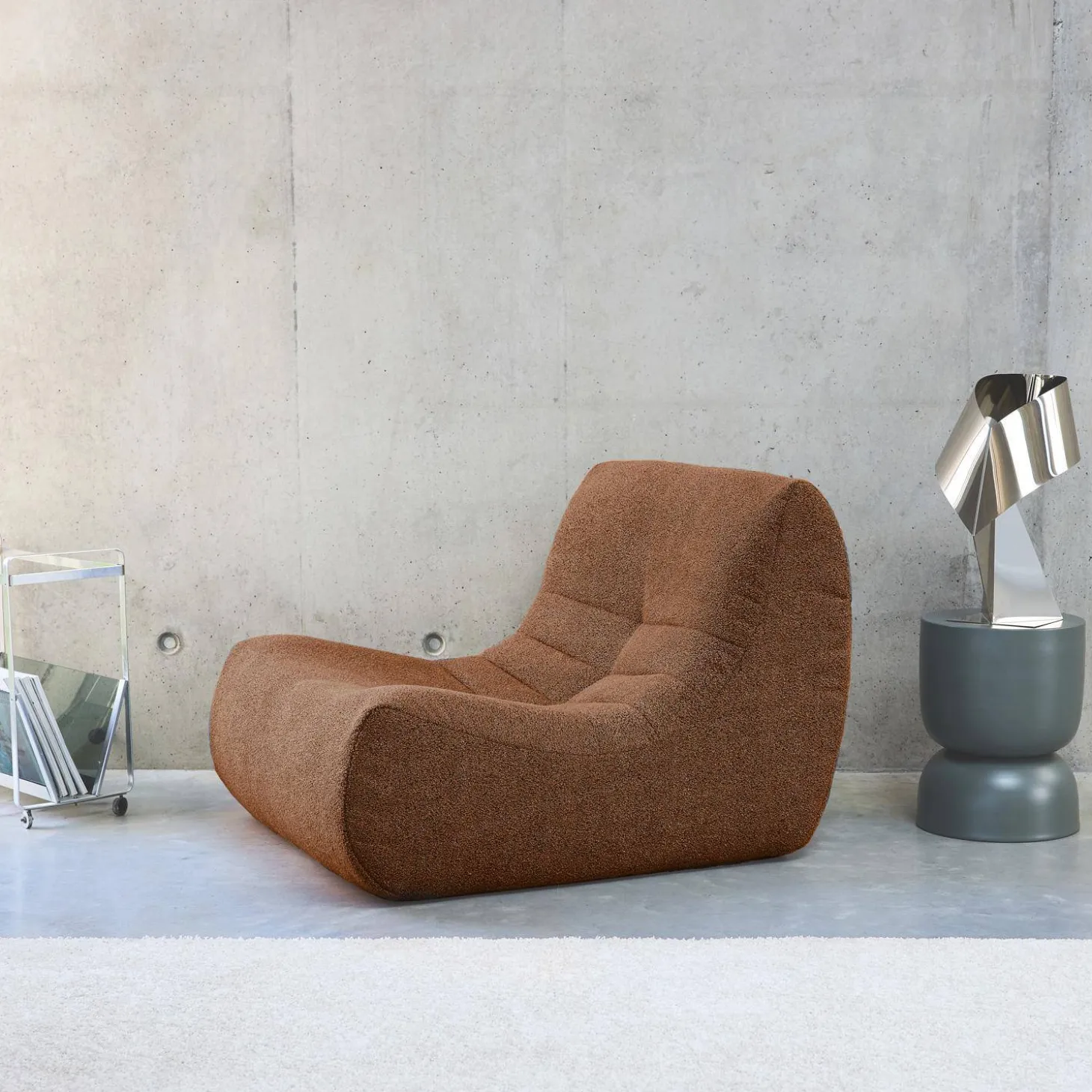 Fauteuil boucléstof Sokol 1 zitplaats