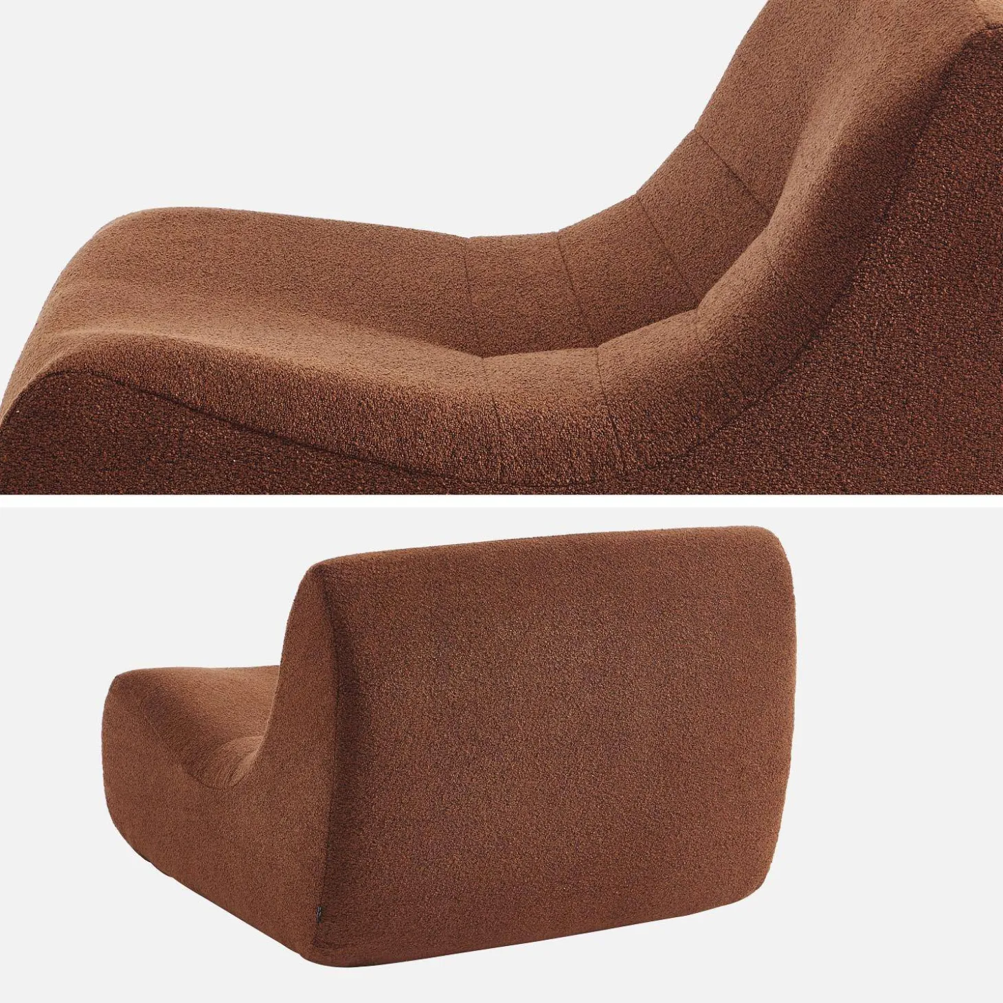 Fauteuil boucléstof Sokol 1 zitplaats