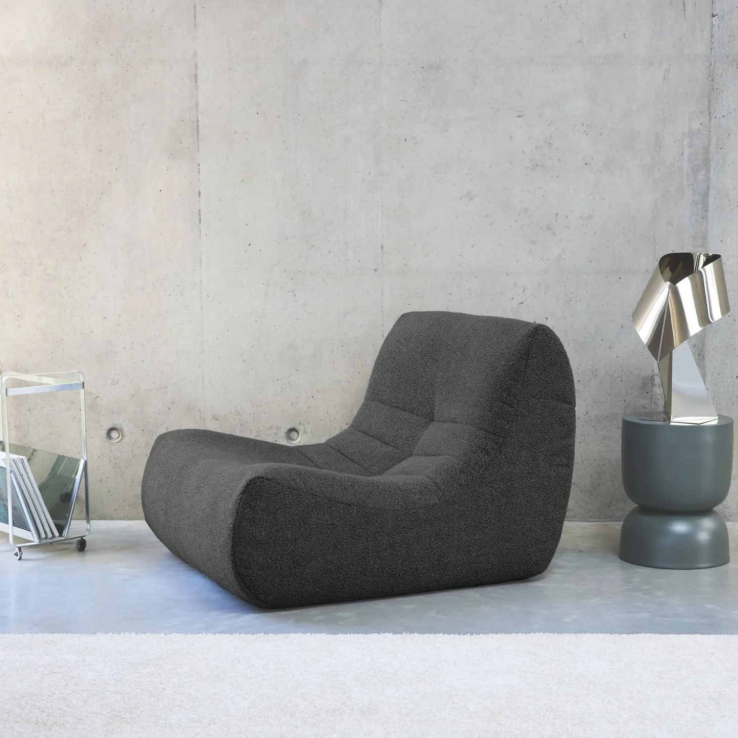 Fauteuil boucléstof Sokol 1 zitplaats
