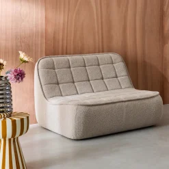 Fauteuil bouclé stof 2 zitplaatsen