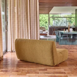 Fauteuil boucléstof 2 zitplaatsen