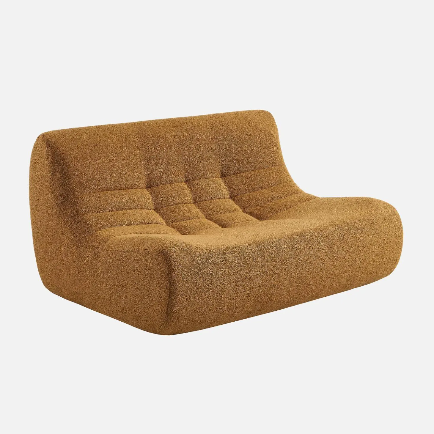 Fauteuil boucléstof 2 zitplaatsen