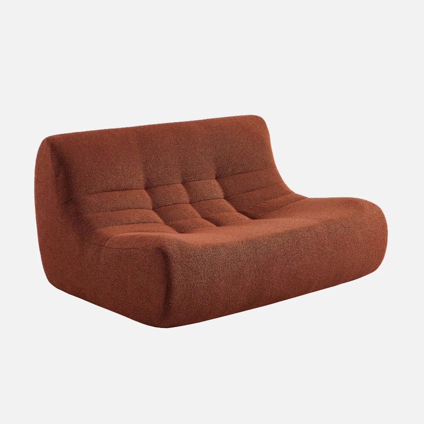 Fauteuil boucléstof 2 zitplaatsen