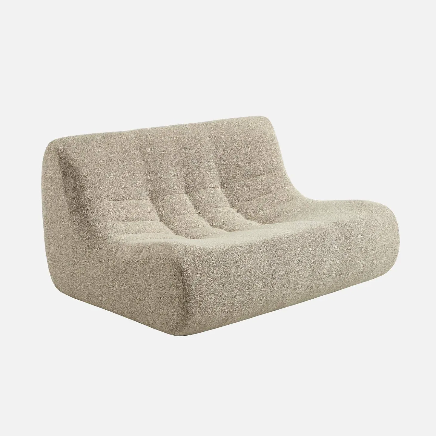 Fauteuil boucléstof 2 zitplaatsen