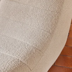 Fauteuil boucléstof 2 zitplaatsen