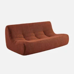 Fauteuil boucléstof 3 zitplaatsen