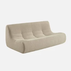 Fauteuil boucléstof 3 zitplaatsen