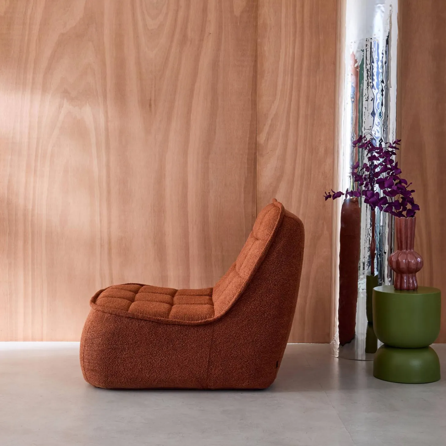 Fauteuil bouclé stof 1 zitplaats