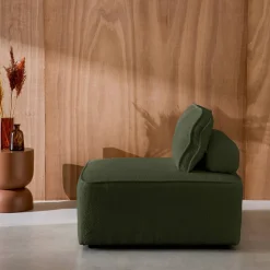 Fauteuil boucléstof 1 zitplaats
