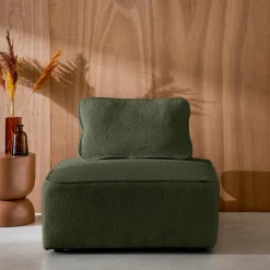 Fauteuil boucléstof 1 zitplaats