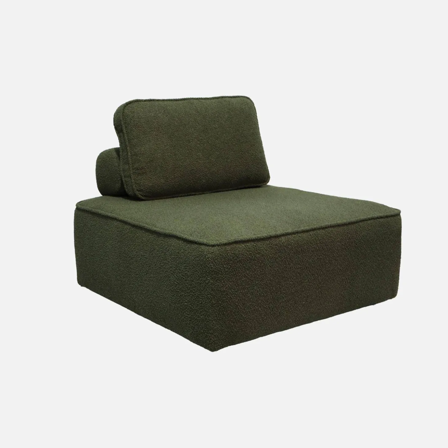 Fauteuil boucléstof 1 zitplaats