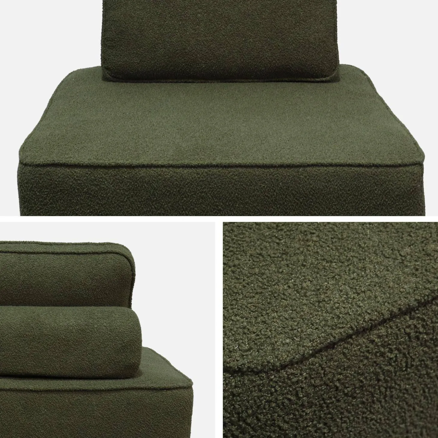 Fauteuil boucléstof 1 zitplaats