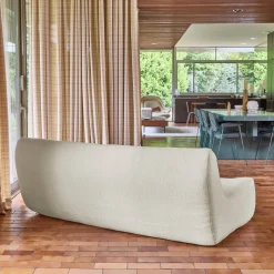 Fauteuil boucléstof 3 zitplaatsen