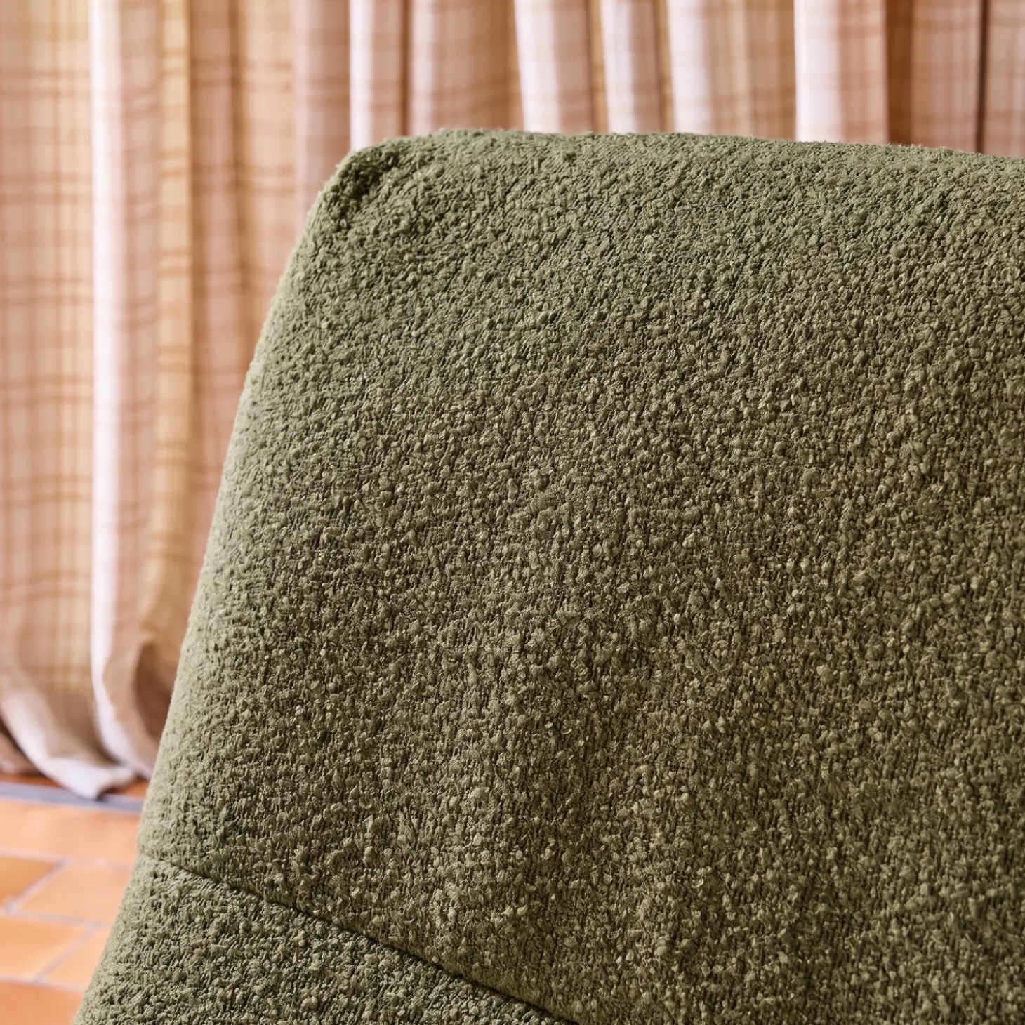 Fauteuil boucléstof 2 zitplaatsen