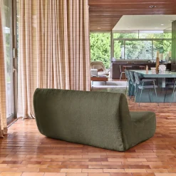 Fauteuil boucléstof 2 zitplaatsen