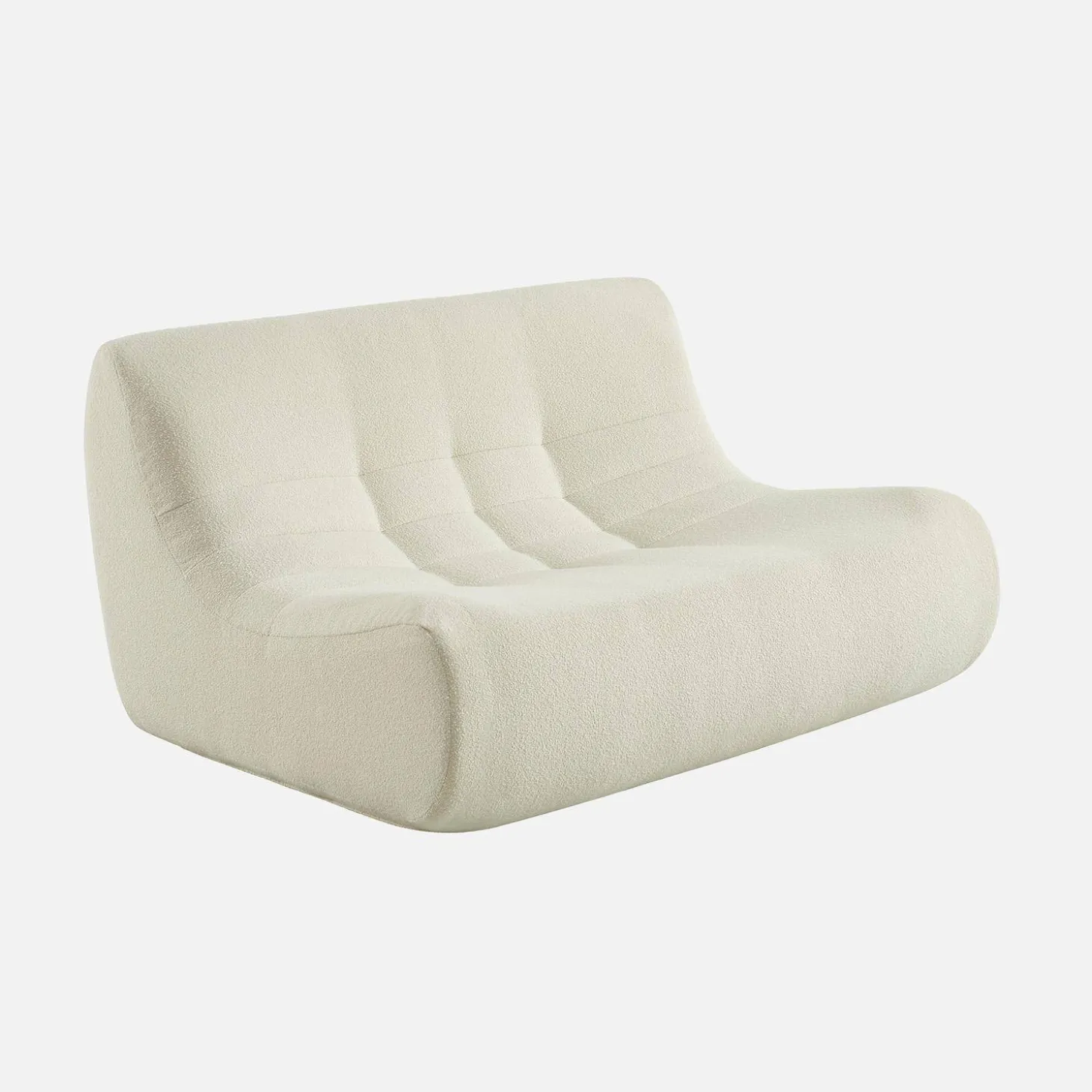 Fauteuil boucléstof 2 zitplaatsen