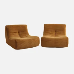 Fauteuil corduroy Sokol 1 zitplaats (set van 2)