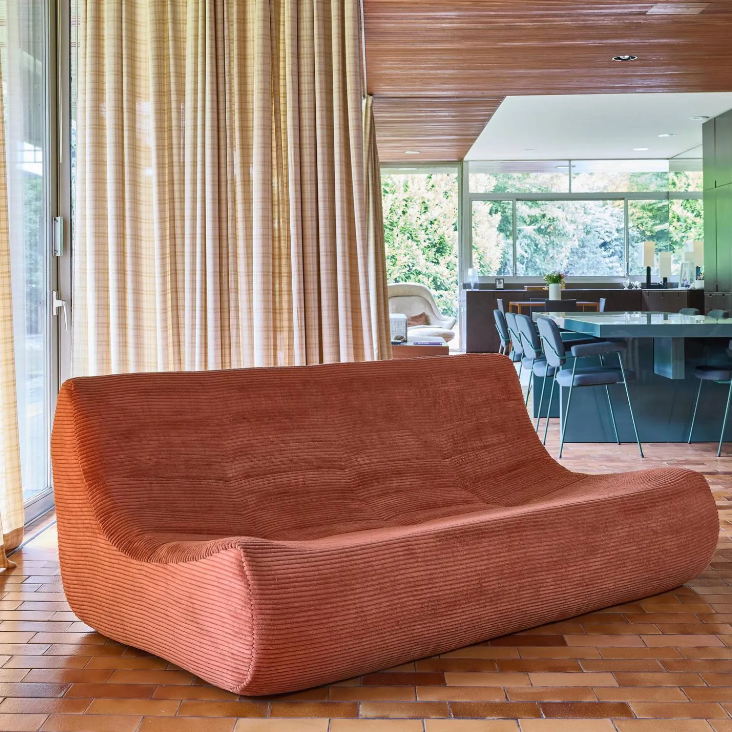Fauteuil corduroy 3 zitplaatsen