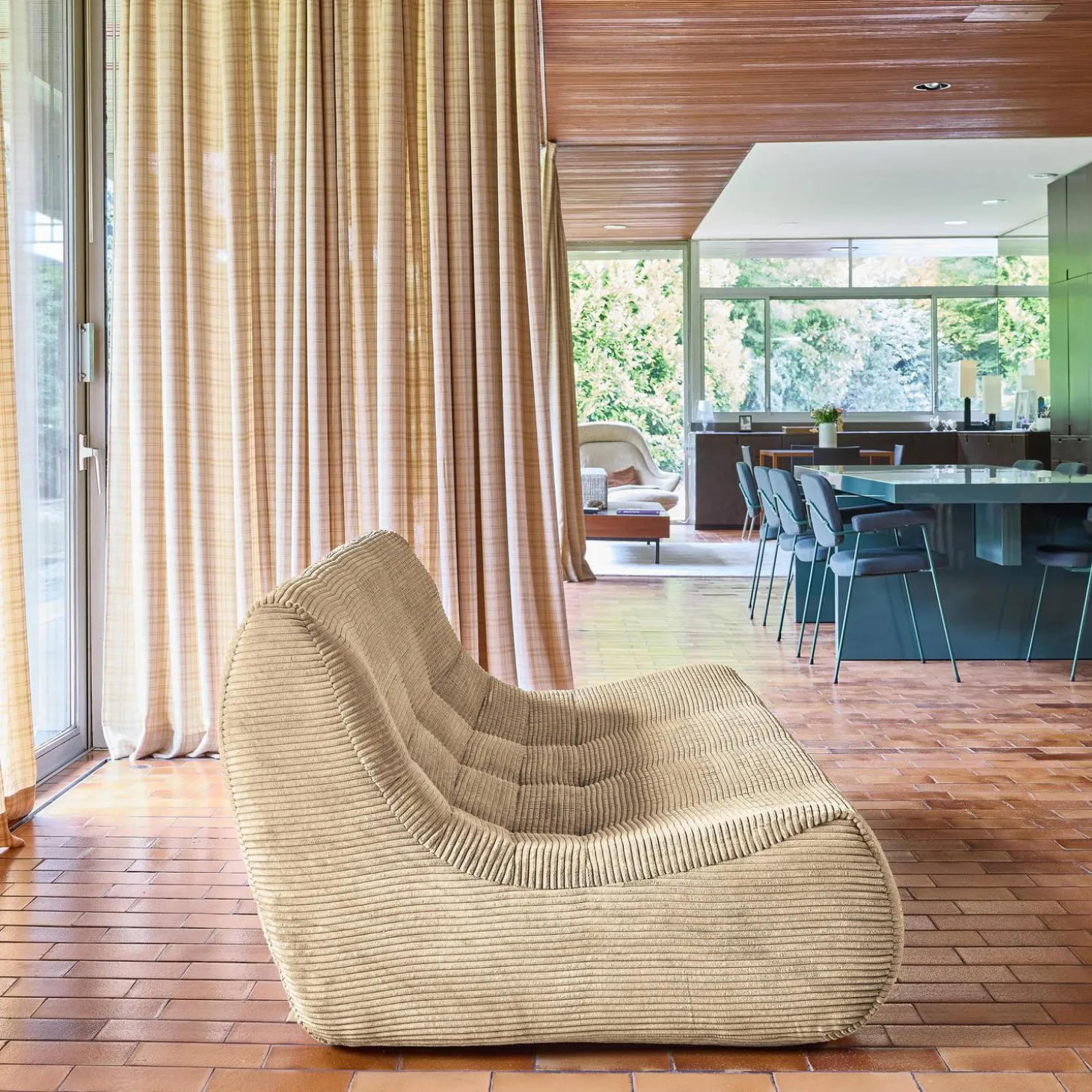 Fauteuil corduroy 3 zitplaatsen