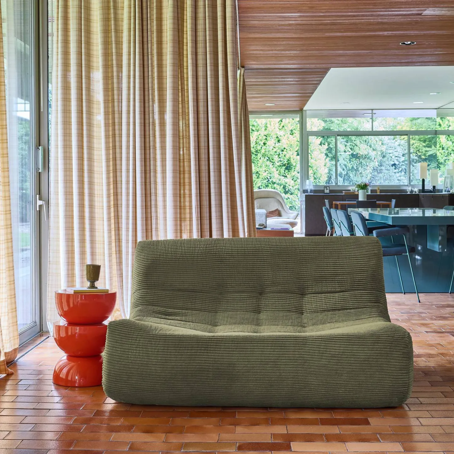 Fauteuil corduroy 2 zitplaatsen