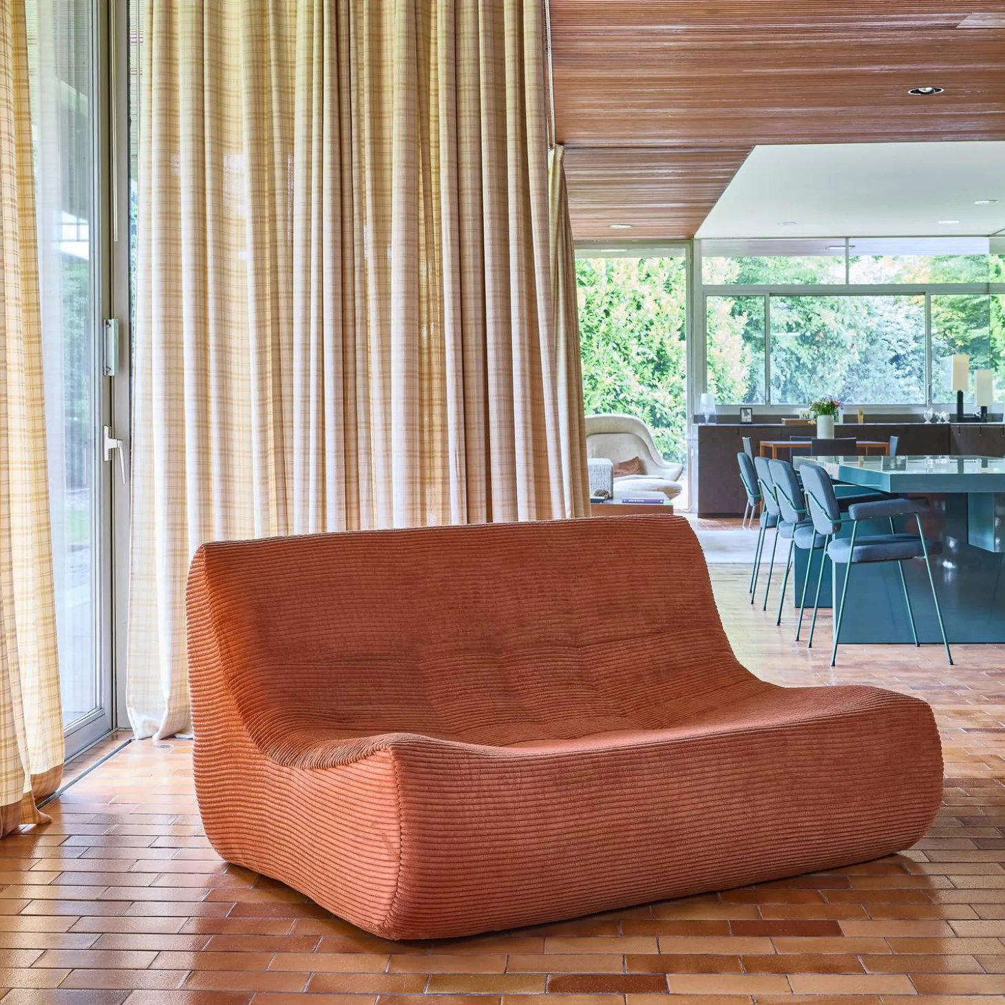 Fauteuil corduroy 2 zitplaatsen
