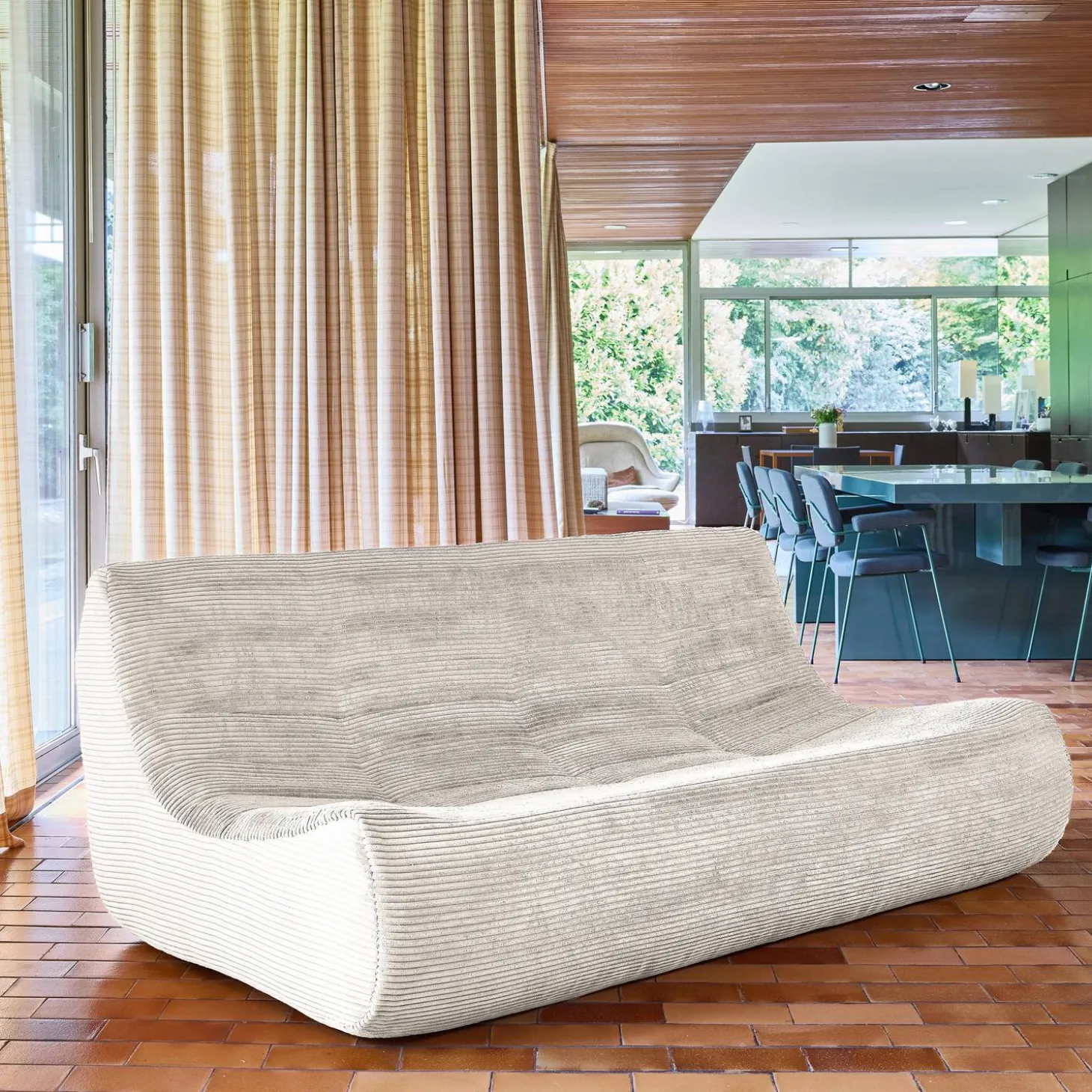 Fauteuil corduroy 3 zitplaatsen