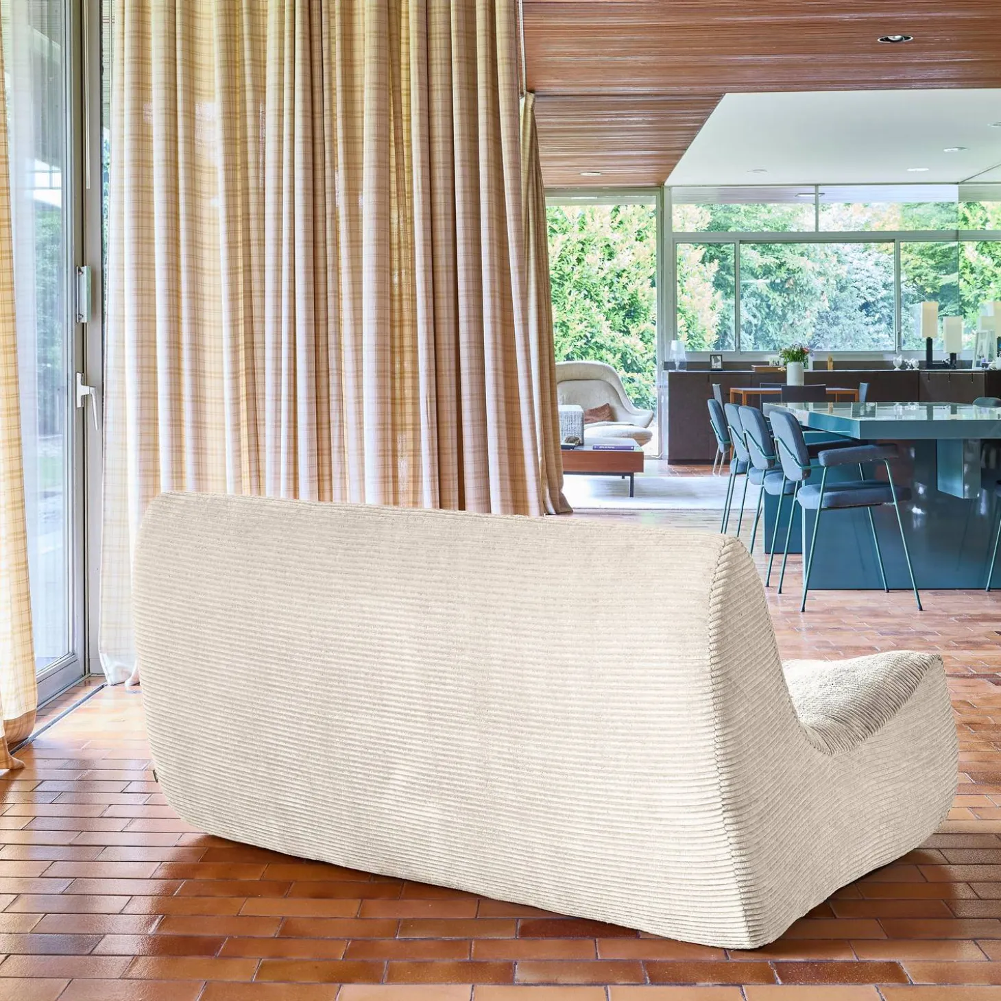 Fauteuil corduroy 2 zitplaatsen