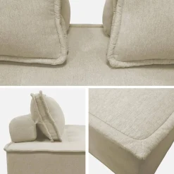 Fauteuil en modulaire 2-zitsbank in stof