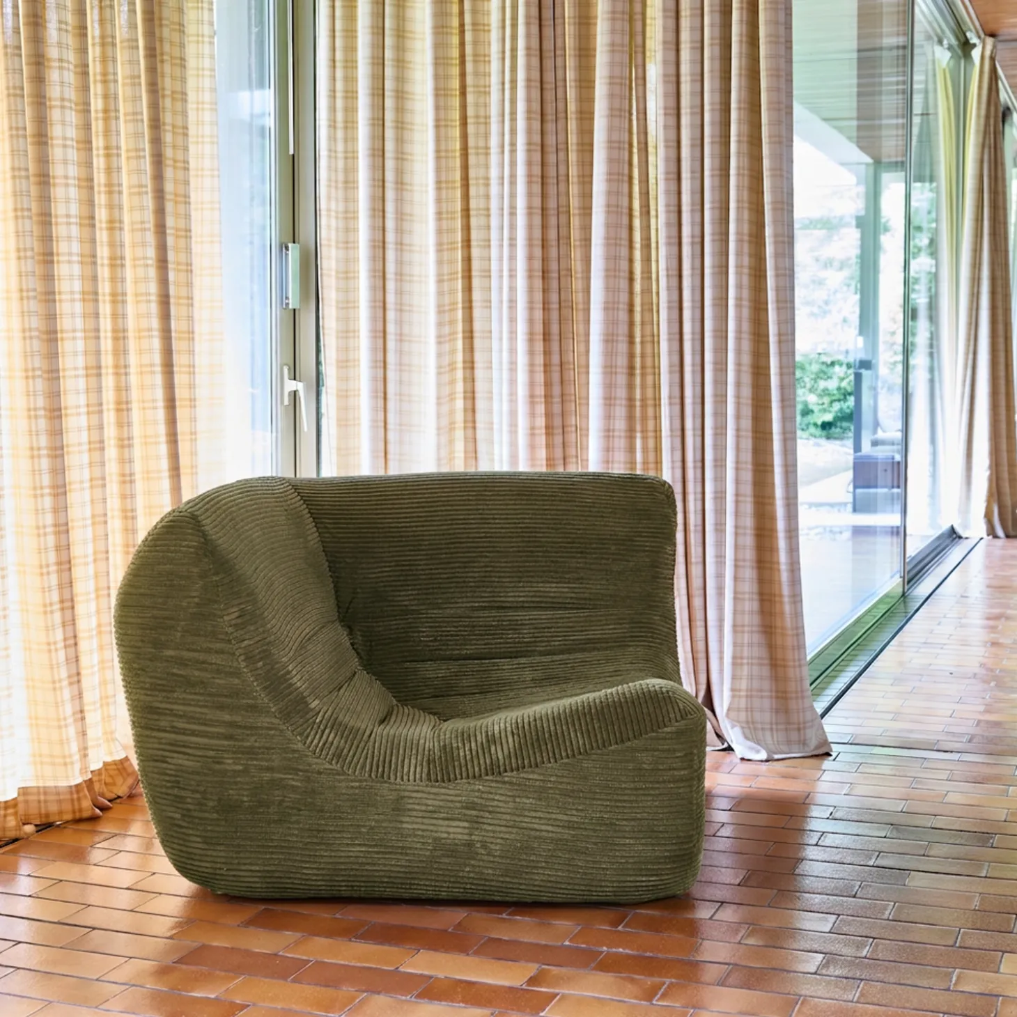 Fauteuil hoek corduroy 1 zitplaats