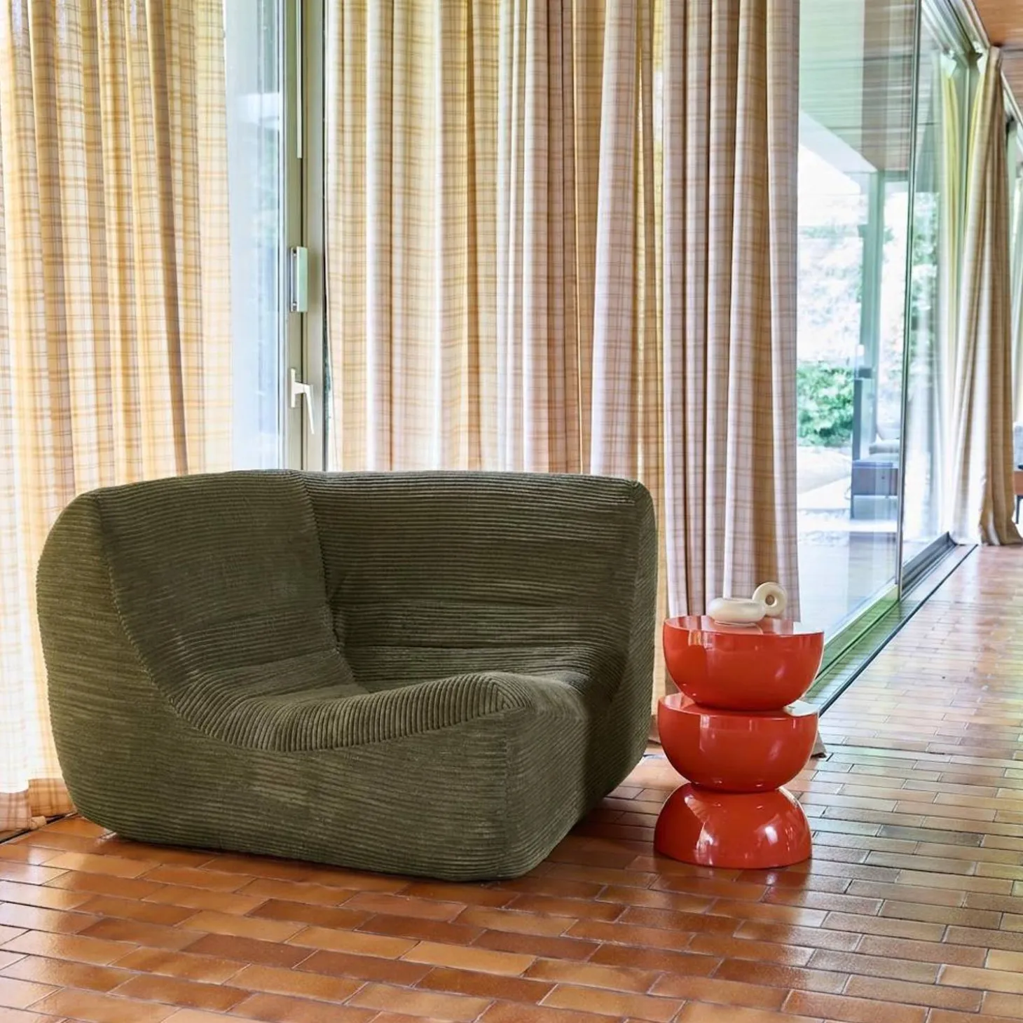 Fauteuil hoek corduroy 1 zitplaats