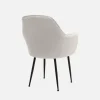 Fauteuil in boucléstof met metalen poten