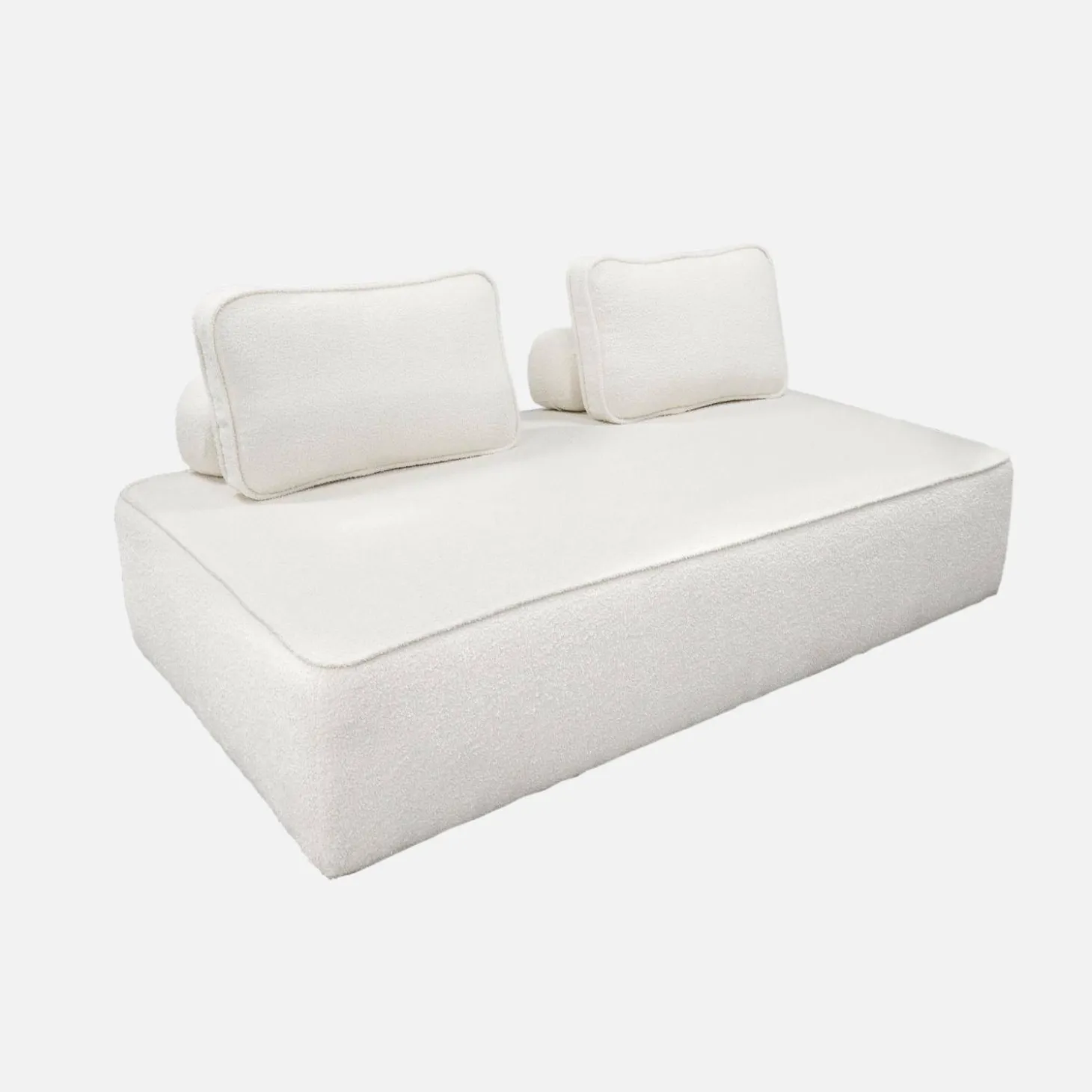 Fauteuil in boucléstof 2 zitplaatsen
