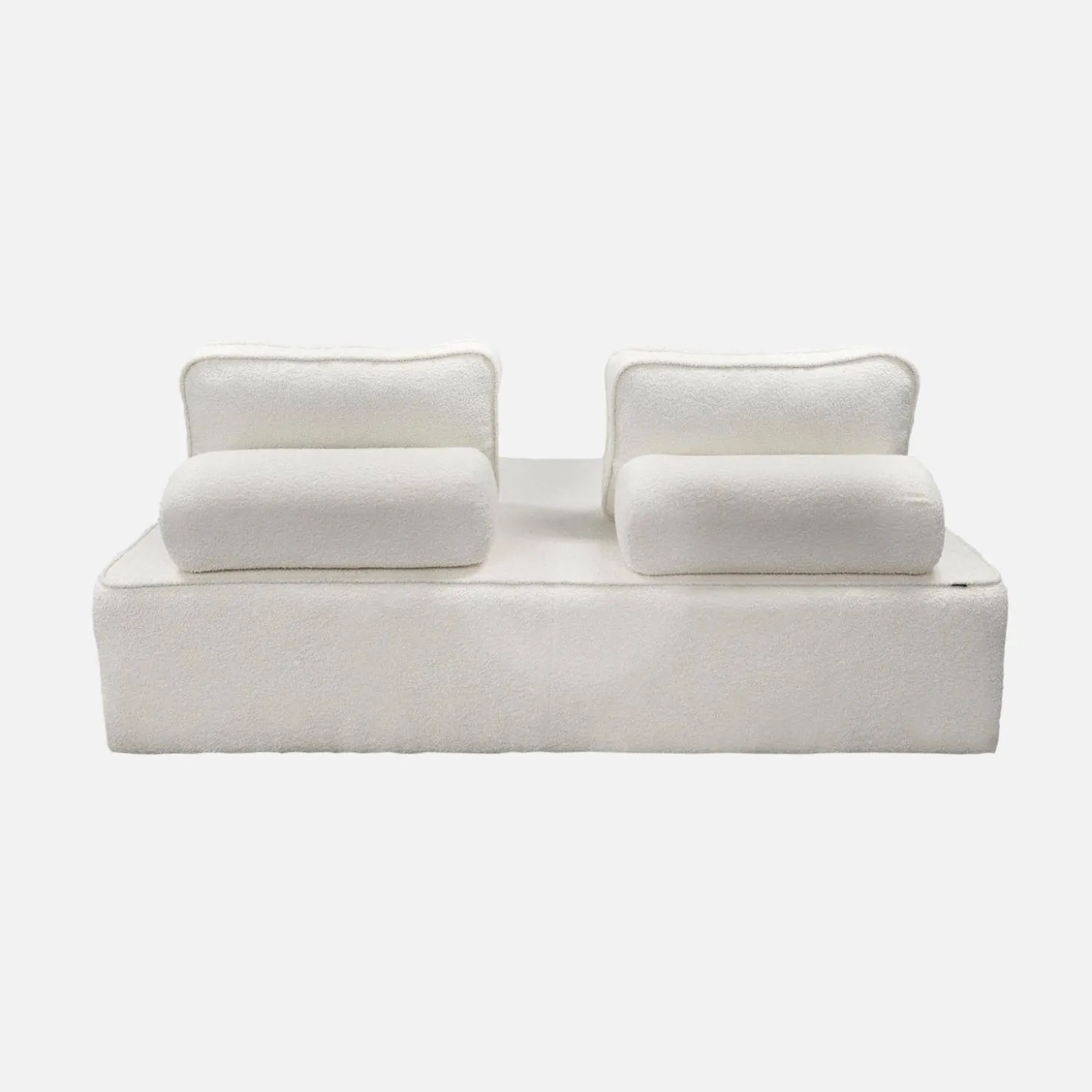 Fauteuil in boucléstof 2 zitplaatsen