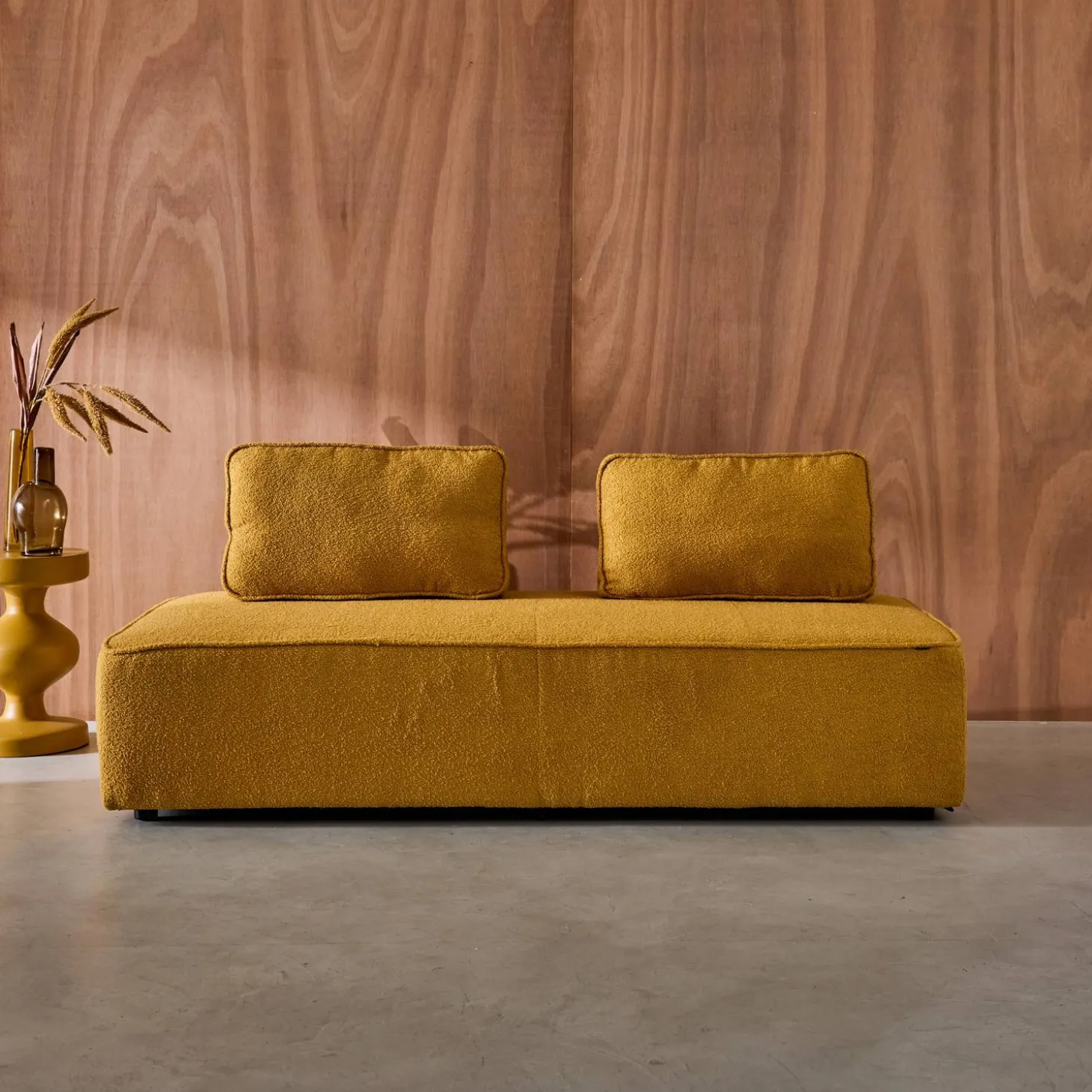 Fauteuil in boucléstof 2 zitplaatsen