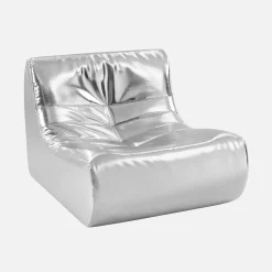 Fauteuil kunstleer 1 zitplaats retro Sokol Silver