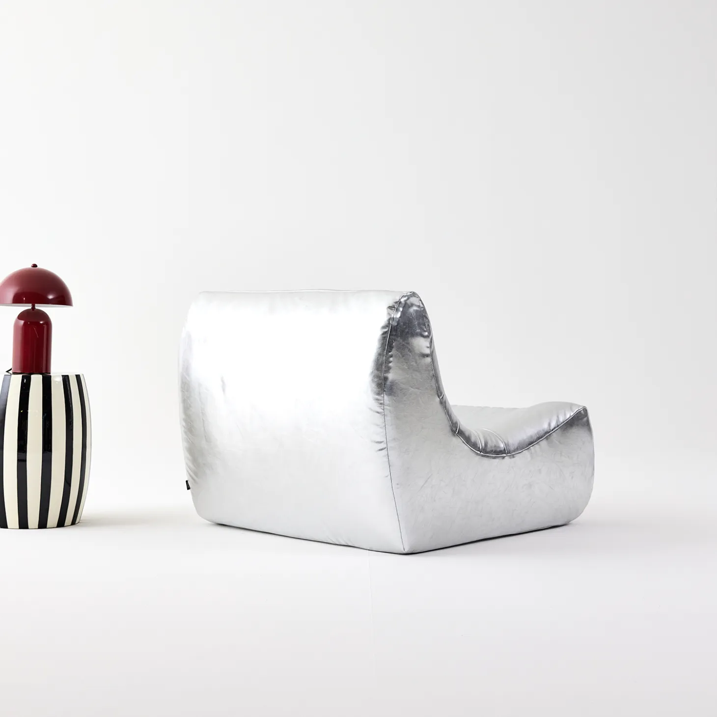 Fauteuil kunstleer 1 zitplaats retro Sokol Silver
